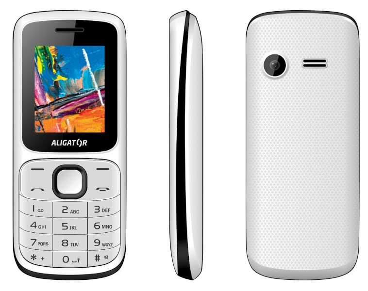 Aligator D210 Dual SIM bílo-černý tlačítkový
