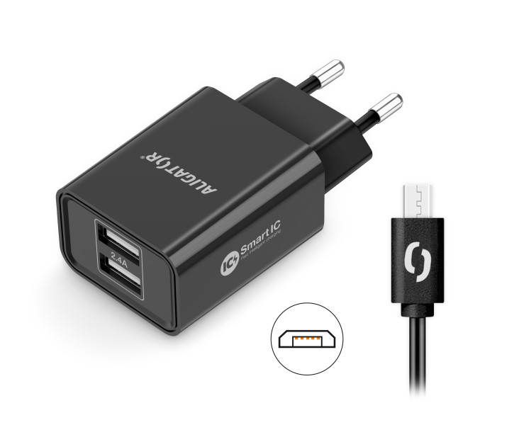 Aligator CHA0040 nabíječka MicroUSB 2xUSB výst. 