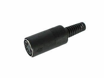 Konektor DIN 5kolík zásuvka na kabel samice černý