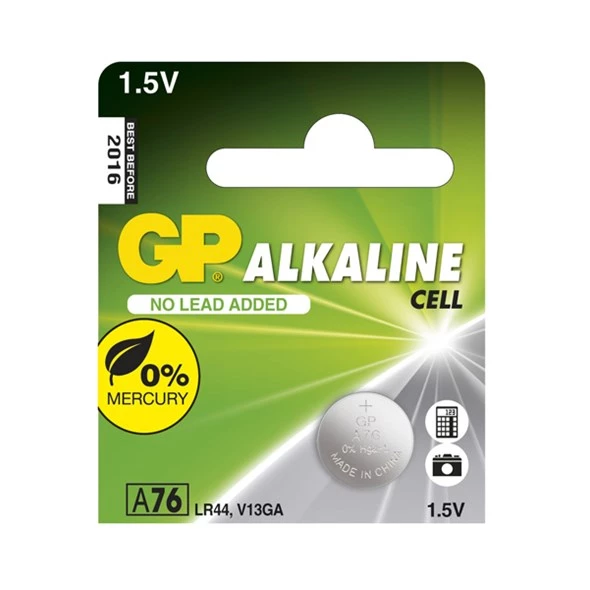 GP Baterie LR44 (A76) alkalická 1.5V knoflíková