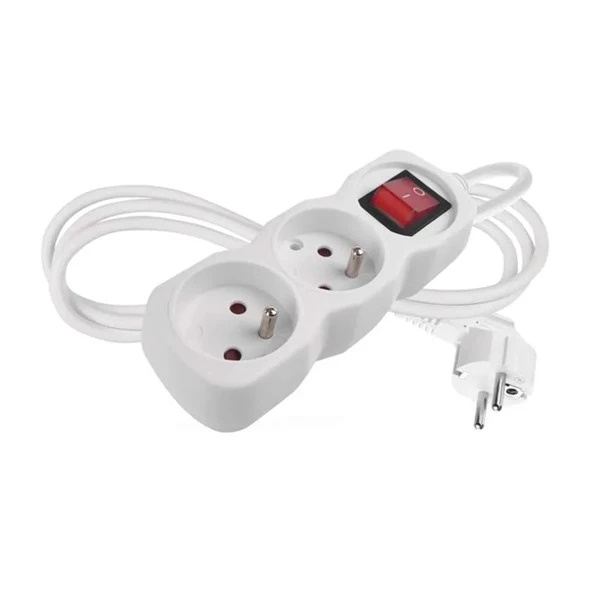 Prodlužovací přívod 2 zásuvky 1,4m s vypínačem