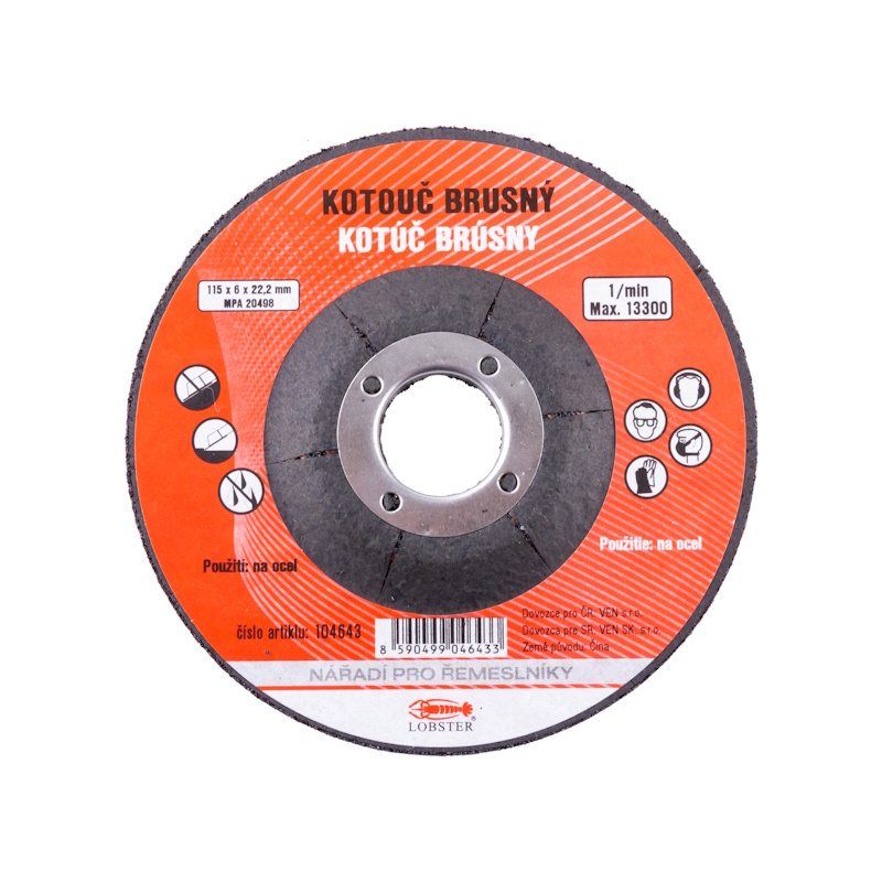 Lobster brusný kotouč 115x6mm 104643