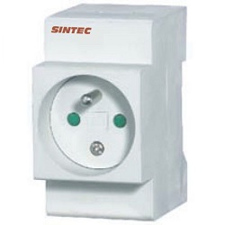 Sintec AUS16B zásuvka 3 pólová na DIN lištu
