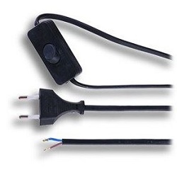 Power Cord PF18 Flexo šnůra 2 x 0,75mm2 černá 3m