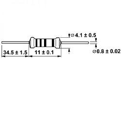 Metal oxidový rezistor RMO 2R7 0411 2W 5%