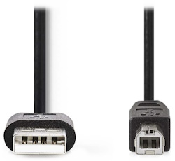 Nedis kabel USB 2.0 A-B, 1m černý