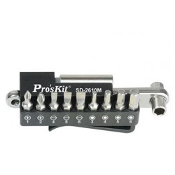Proskit SD-2610M Ráčna se sadou bitů nerez