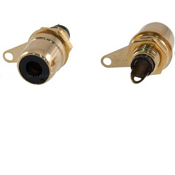 Geti cinch konektor samice na panel zlacený CAVC24