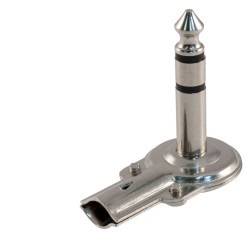 Konektor JACK 6,3 STEREO na kabel, 90° K303H