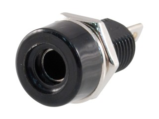 K214 přístrojová zdířka 4mm 10A černá