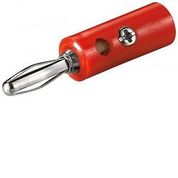 Goobay GB11375 banánek 4mm červený samec