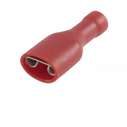 KSS FZK 6,3x0,8 červený Faston na kabel PL 0,5-1mm