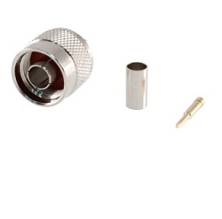 Geti N504 koaxiální N konektor samec 50 ohmů krim.