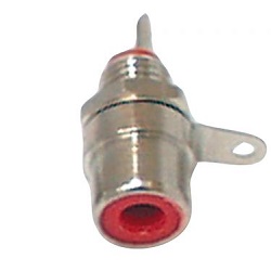 Geti K365 konektor Cinch zásuvka na panel červená