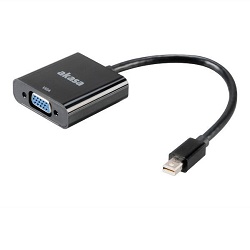 Akasa AK-CBDP07-20BK mini DisplayPort na VGA 20cm