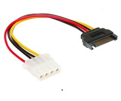 Akasa AK-CBPW03-15 Kabel SATA na Molex 4pin PSU 