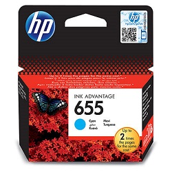 HP 655 originální inkoustová azurová CZ110AE
