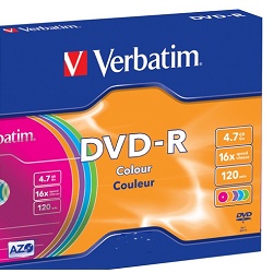 Verbatim DVD-R 4,7GB 16x slim 1ks 43557