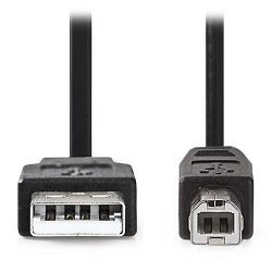 Nedis kabel USB 2.0 A-B 5m černý k tiskárně