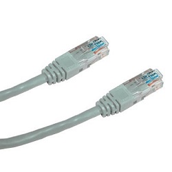 DATACOM Patchkabel 1m , UTP , Cat5e , RJ45, šedý 