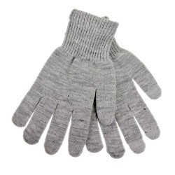 Rukavice na dotykový displej šedé pánské RUKDLCDG
