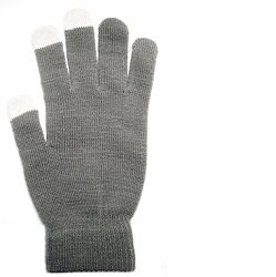 Rukavice na dotykový displej šedé dámské RUKDLCDGW