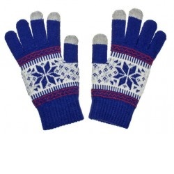 Rukavice na dotykový displej NORDIC blue dámské