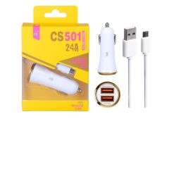 ALIGATOR CS501 Nabíječka microUSB do auta žlutá
