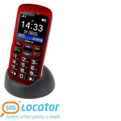 Aligator A670 Senior červený + stolní nabíječka