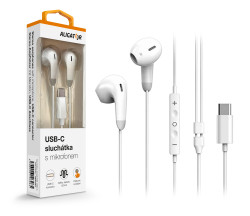Sluchátka ALIGATOR AE007 Cool Music USB-C bílá