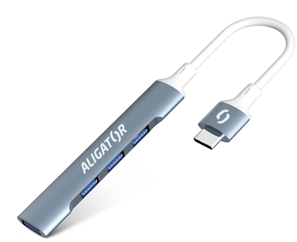 Aligator AHUB002 Hub USB-C (M) na 4x USB (F)