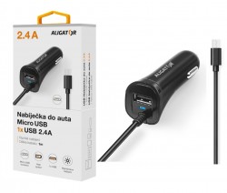Aligator CHA0027 nabíječka do auta microUSB + USB 