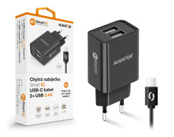 Aligator CHA0042 nabíječka 2.4A 2xUSB smart černá