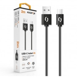 ALIGATOR Datový kabel 2A USB-C 2 m černý