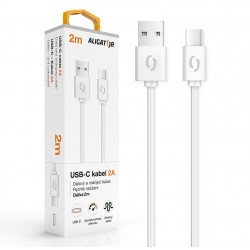 Aligator DAKA012 datový kabel USB-C 2m 2A bílý