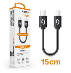 Datový kabel USB-C/USB-C 15cm černý DATKP44