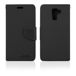 Pouzdro FANCY Huawei Y6 II black canvas PBOFAY6BK