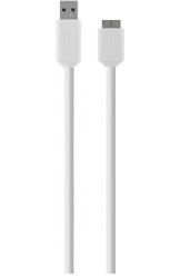 Aligator Datový kabel microUSB 3.0 nabíjecí white