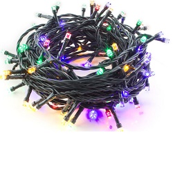 Vánoční LED řetěz barevný 100 LED 3238
