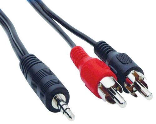 Kabel 2xCinch-Jack 3,5 stereo, 3m N010A