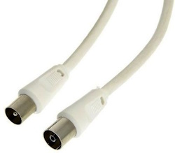 Hadex N053 anténní kabel 5m propojovací TV bílý