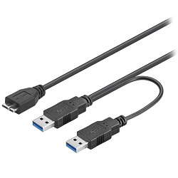 PremiumCord USB 3.0 30 cm černý (ku3y01)