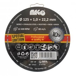 Magg 020009 řezný kotouč na nerez 125x1,0mm 10ks