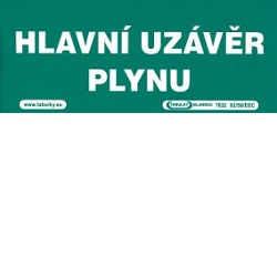 Magg 120076 hlavní uzávěr plynu samolepka 210x87mm