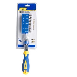 Kinzo 54204 sada bitů a hlavic 14ks šroubovák