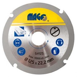 MAGG SH125 Řezný kotouč na dřevo 125 x 22,2 mm