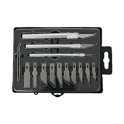 Strend Pro sada skalpelů 17ks kovové držadlo 21231