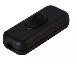 Hadex L457 vypínač mezišňůrový 250V/2,5A černý