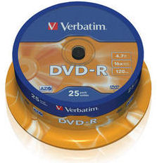 Verbatim DVD-R 4,7GB 16x 25pack cake 43522