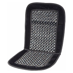 Compass autopotah na sedadlo dřevěné kuličky černý